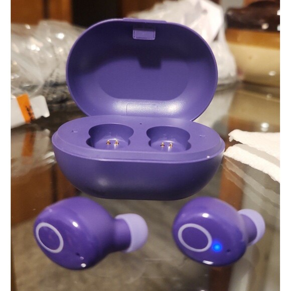 Kurdene Wireless Earbuds with Wireless Charging case(V8-Purple) - Picture 3 of 5